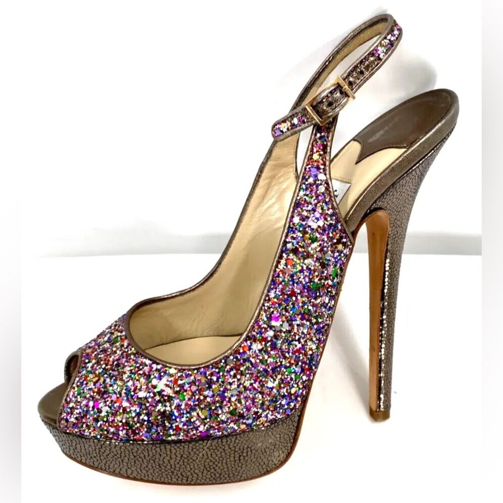 Jimmy Choo Peep Toe Sling Back Heels